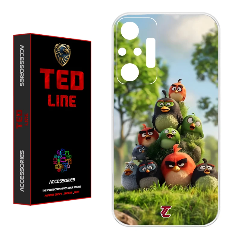 کاور تد لاین طرح پرنده خشمگین کد 1132 مناسب برای گوشی موبایل شیائومی Redmi Note 10 Pro / Note 10 Pro Max