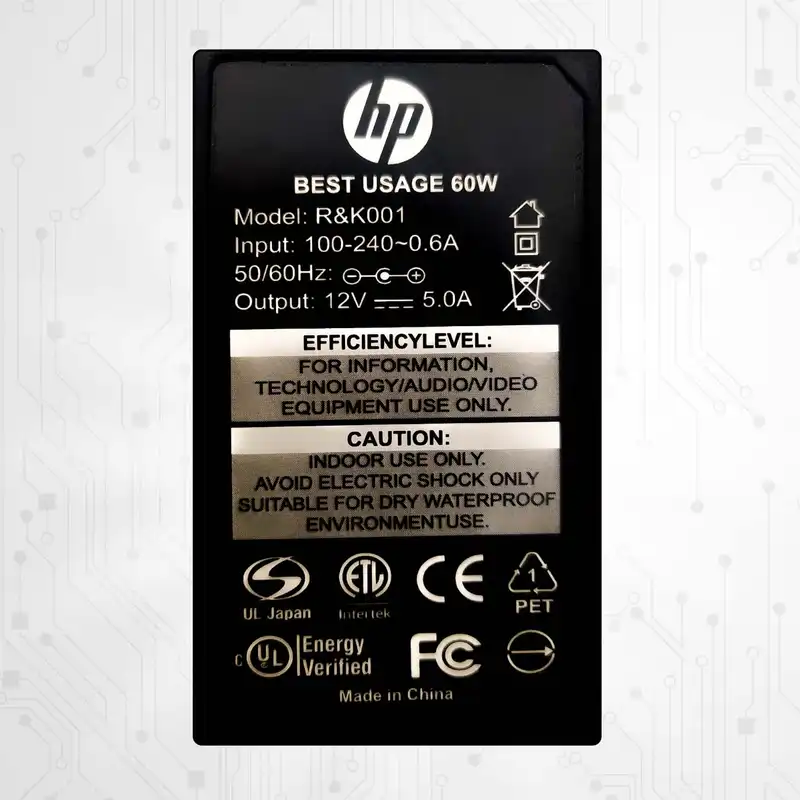 آداپتور 12 ولت 5 آمپر مدل HP1