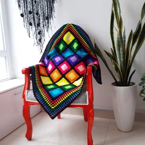شال مبل مدل هفت رنگ سایز 90x90 سانتیمتر