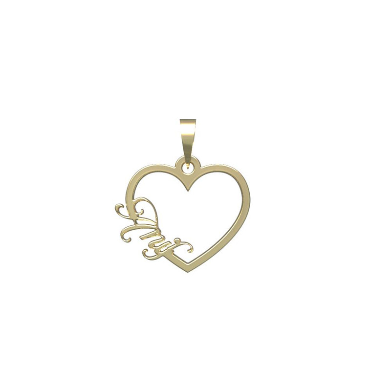 آویز گردنبند طلا 18 عیار زنانه مدوپد مدل اسم عنیف anif کد PB1-10172