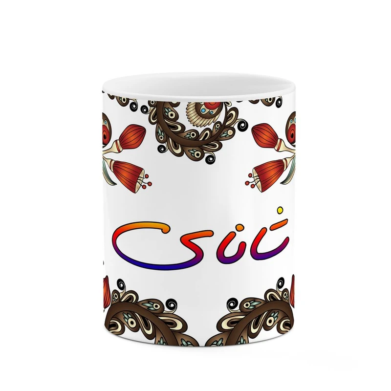 ماگ کاکتی مدل اسم شانای طرح سنتی گل و بته کد mgh45779