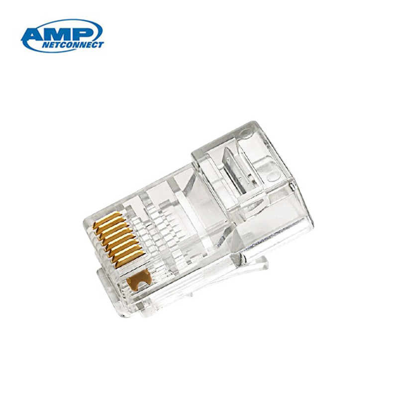 کانکتور Cat6 ای ام پی مدل TF بسته 100 عددی 2
