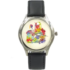 ساعت مچی عقربه ای مدل دوربین رنگی کد 7398