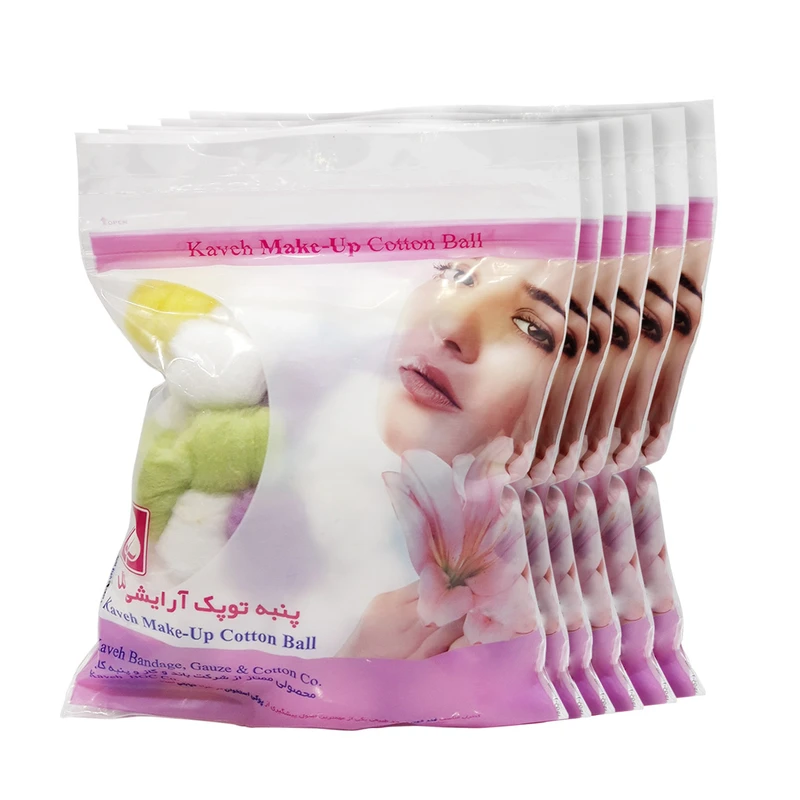 پنبه آرایشی کاوه مدل گل مجموعه 5 عددی
