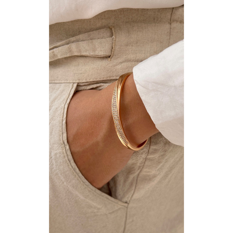 دستبند زنانه ژوپینگ مدل نگین دار کد 101004128