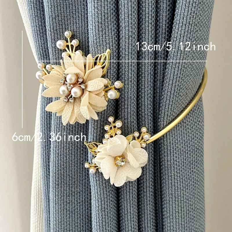 پرده جمع کن مدل FLOWERYGEMY مجموعه دو عددی