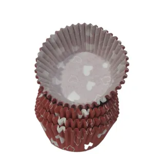 کپسول کاپ کیک مدل قلبی کد GHL100 مجموعه 100عددی