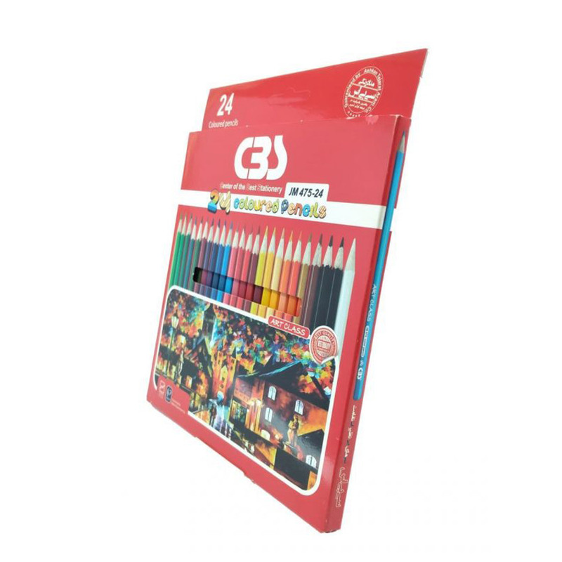 مداد رنگی 24 رنگ سی بی اس مدل jm475-24