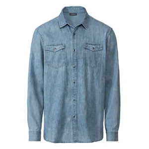 پیراهن جین  آستین بلند مردانه لیورجی کد brfp-577