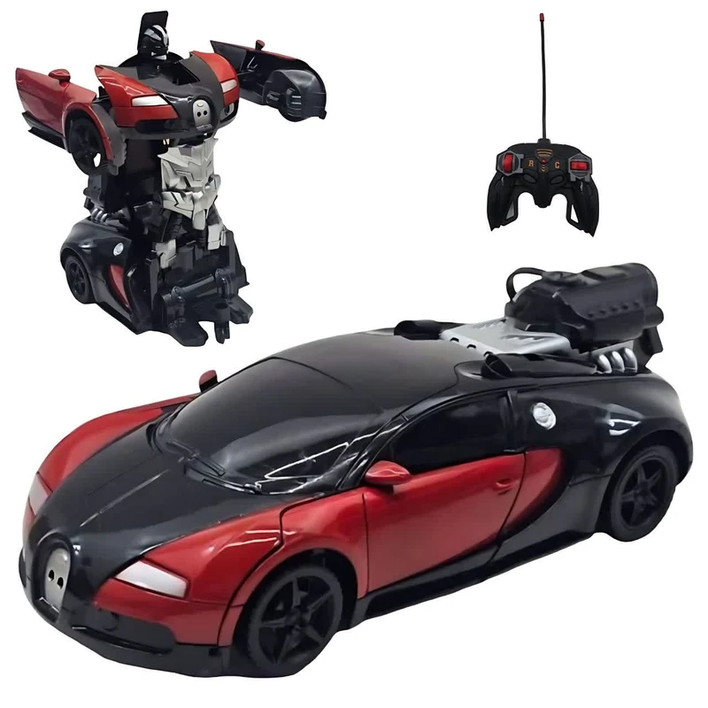 ماشین بازی کنترلی ناب سل مدل بوگاتی شارژی تبدیل شونده دودزا چراغدار Bugatti rechargeable remote control game machine with smoke and lights
