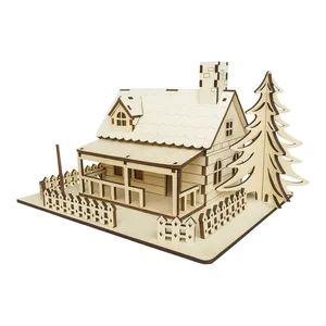 ساختنی 35 تکه مدل ماکت چوبی کلبه کد M170