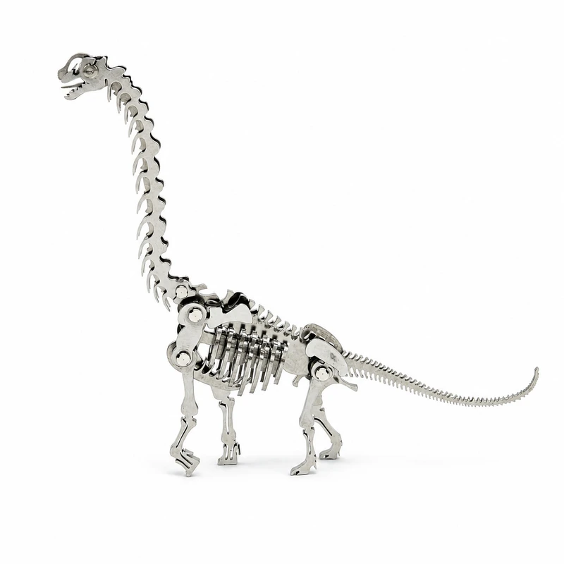 پازل سه بعدی فلزی 32 تکه برند آیرون استار مدل diplodocus مناسب رده سنی +14