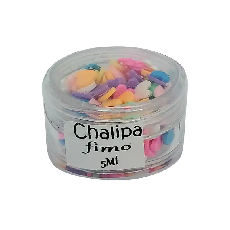 مجموعه تزئین ناخن چلیپا مدل قلب رنگی فیمو کد 107 بسته 100 عددی