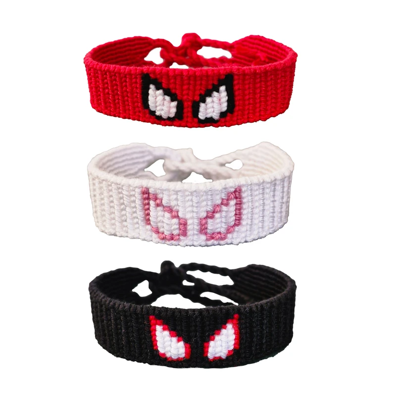 دستبند بافت مدل اسپایدر من بسته 3 عددی