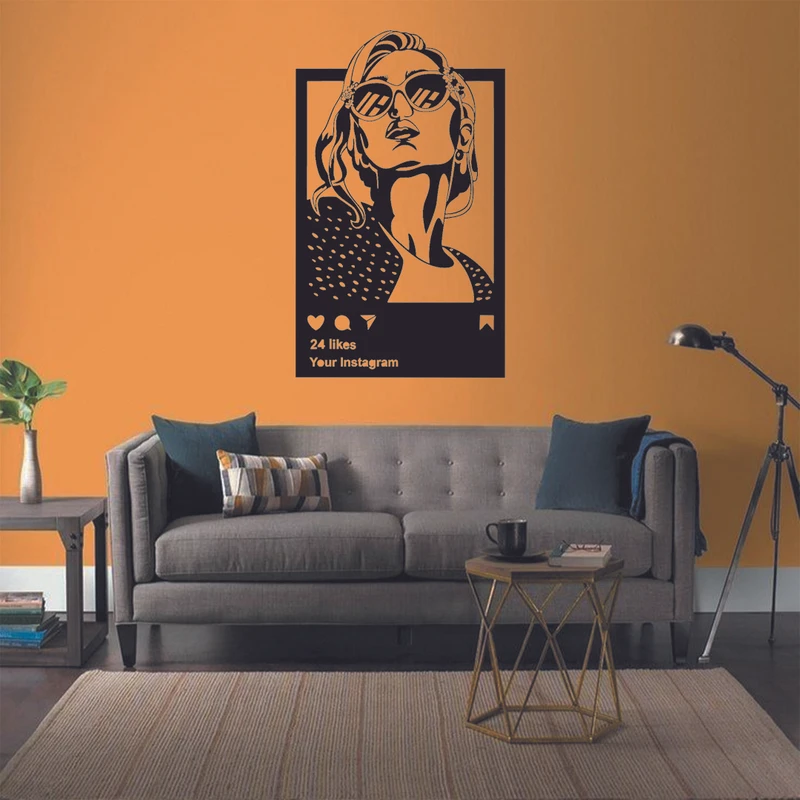 استیکر مدل چوبی طرح چهره کد S89