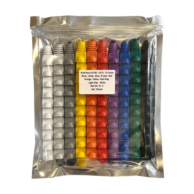 محافظ سوکت شبکه RJ45 مدل B-2 بسته 100 عددی