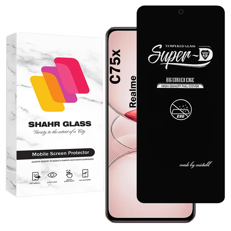 محافظ صفحه نمایش شهر گلس مدل SUPERDNSH مناسب برای گوشی موبایل ریلمی C75x