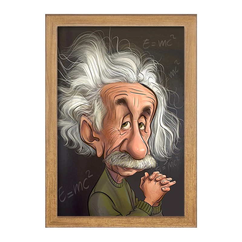 تابلو خندالو مدل آلبرت اینشتین کد F1307