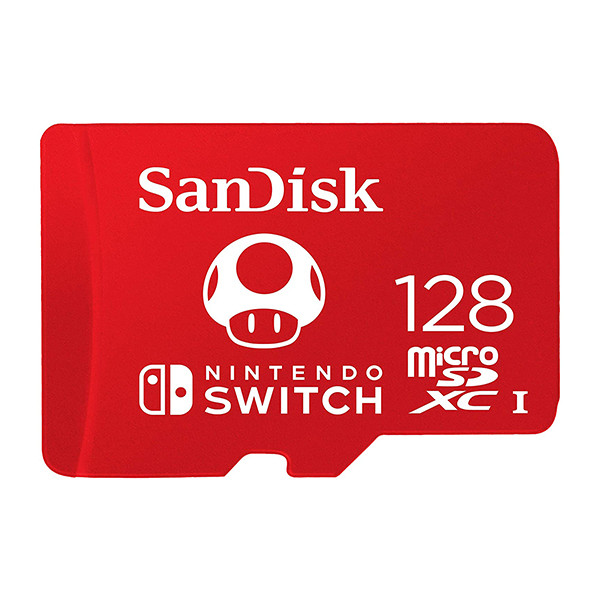 تصویر کارت حافظه microSDXC سن دیسک مدل Nintendo Switch کلاس I استاندارد UHS-I سرعت 100MBps ظرفیت 128 گیگابایت