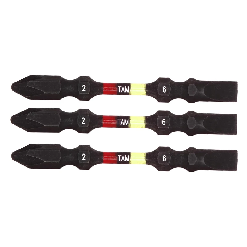 سری پیچ گوشتی دو سر چهار سو تام مدل MMA-B+62-3PCS مجموعه 3 عددی