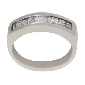 انگشتر نقره زنانه مدل آبکاری رادیوم کد AWR_886