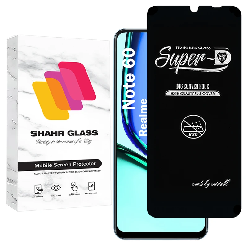 محافظ صفحه نمایش شهر گلس مدل SUPERDNSH مناسب برای گوشی موبایل ریلمی Realme Note 60 