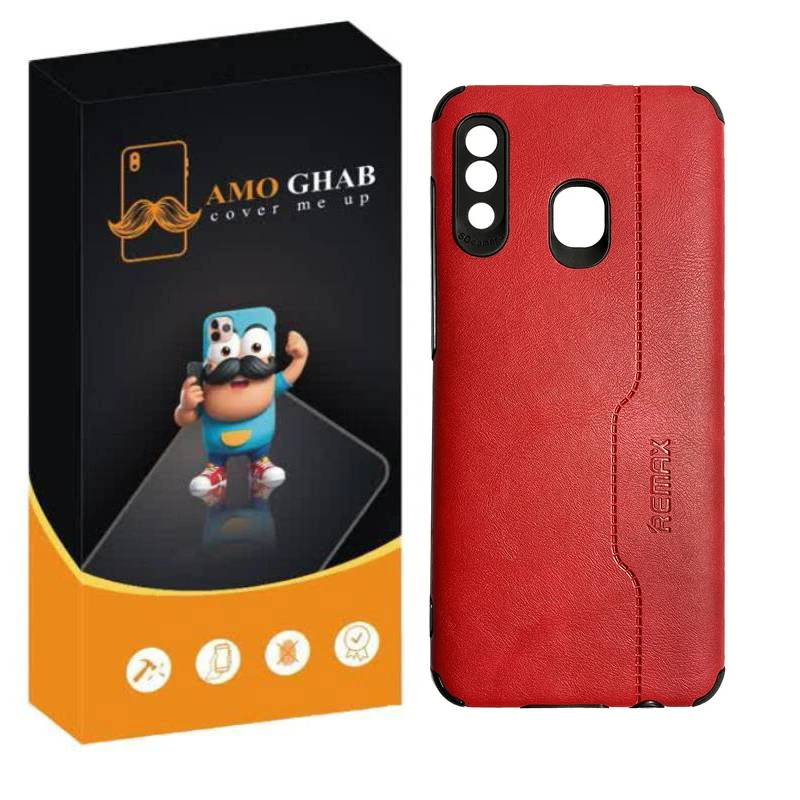 کاور عمو قاب مدل چرم RMX مناسب برای گوشی موبایل سامسونگ Galaxy A20 / A30