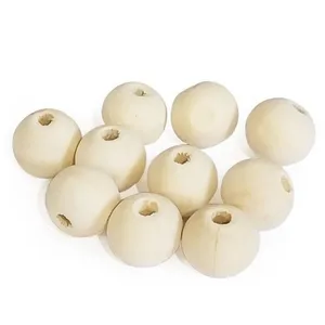 بسته عروسک‌ سازی مدل مهره چوبی کد CHOOB2510 بسته 10 عددی