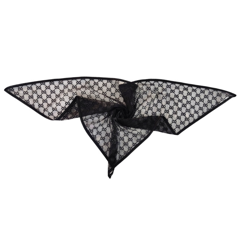 روسری زنانه مدل سه گوش تور طرح جانان