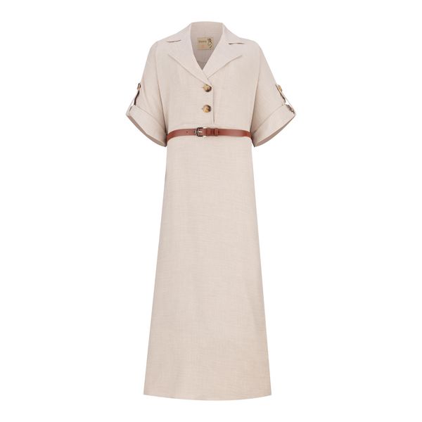 مانتو زنانه السانا مدل مهتاج کد 221308 رنگ کرم