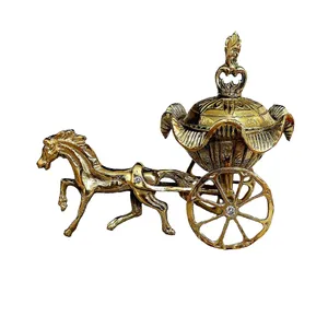 قندان برنزی مدل اسب و کالسکه