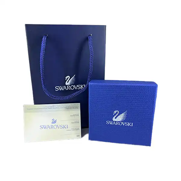 گردنبند نقره زنانه سواروسکی مدل فرشته و مکعب طرح انجل کد 300022