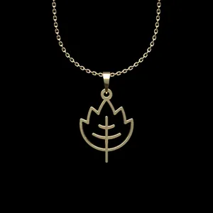 گردنبند طلا 18 عیار زنانه مدوپد مدل برگ کد L2-1-1174