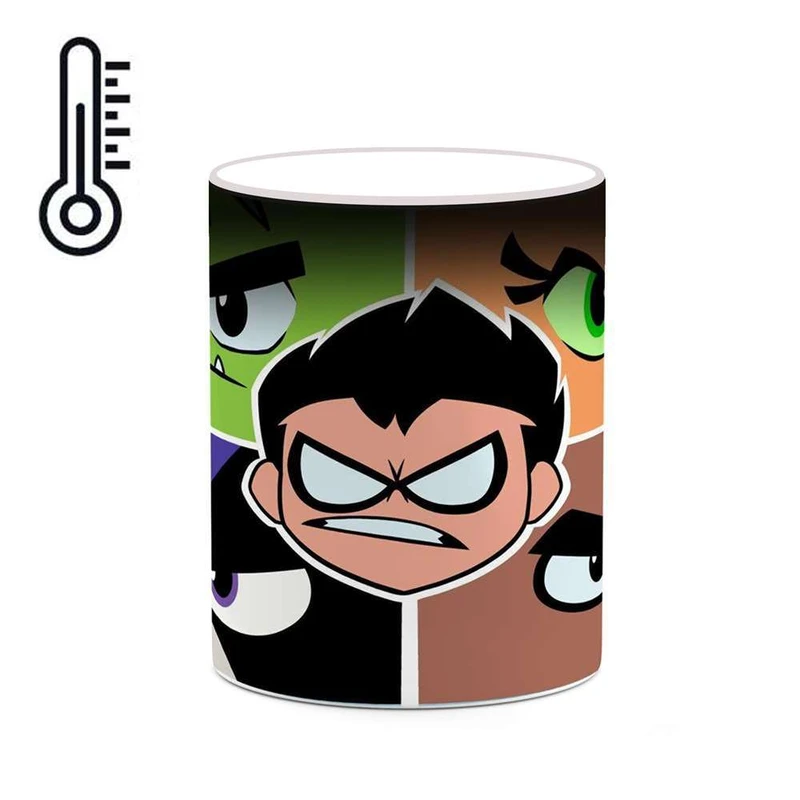 ماگ حرارتی کاکتی مدل کارتون Teen Titans کد mgh23339