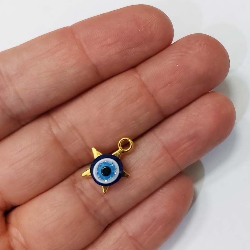 آویز گردنبند دخترانه مدل ستاره چشم نظر کد 133 بسته 12 عددی آویز گردنبند دخترانه مدل ستاره چشم نظر کد 133 بسته 12 عددی