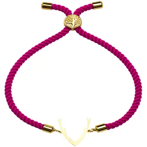 دستبند طلا 18 عیار زنانه الن نار مدل شاخ گوزن 1463