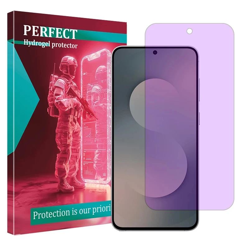 محافظ صفحه نمایش آنتی پرپل پرفکت مدل هیدروژلی مناسب برای گوشی موبایل سامسونگ Galaxy S25 FE