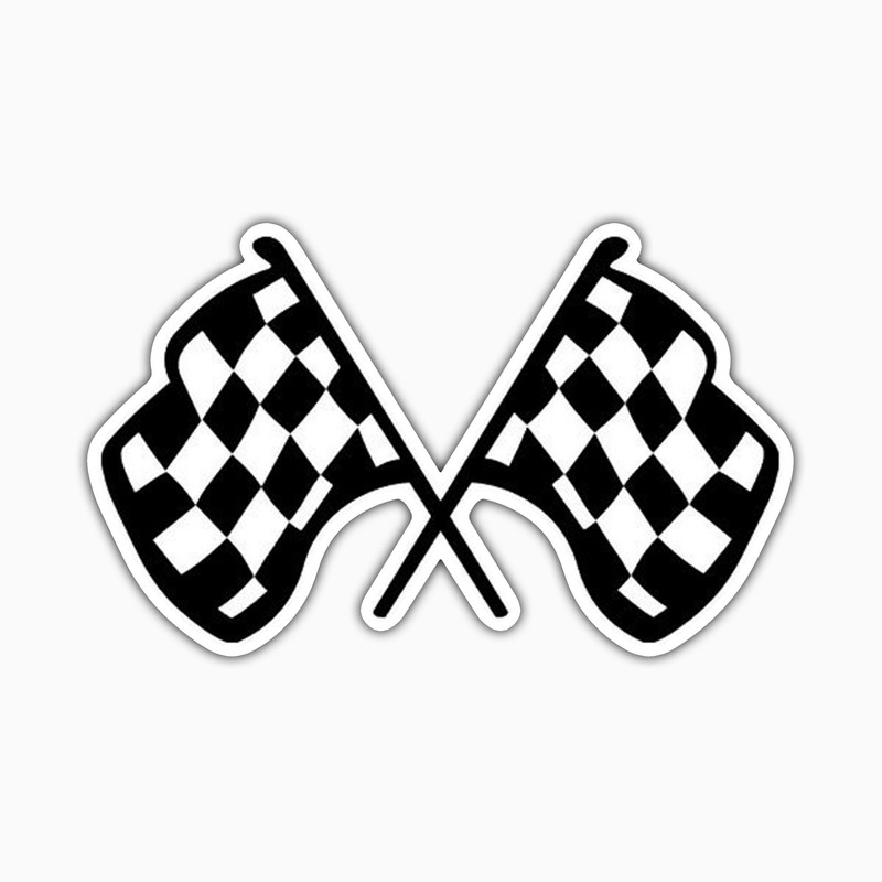 استیکر لپ تاپ و موبایل بووم طرح پرچم مسابقه کد ZX095