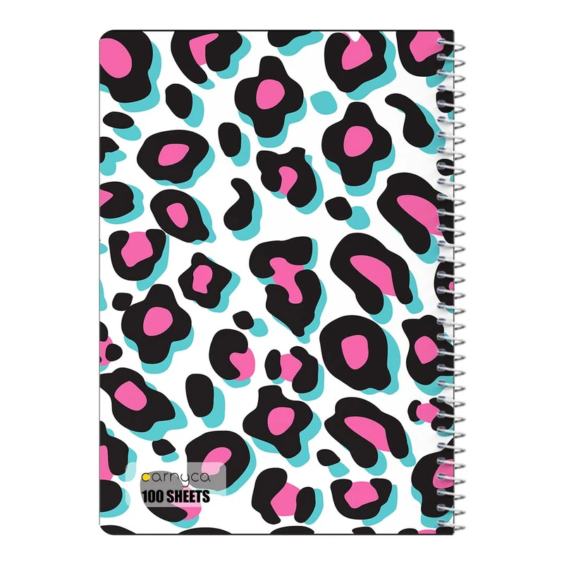 دفتر مشق 100 برگ سیمی کارنیکا طرح پترن پوست Animal Pattern کد 88616