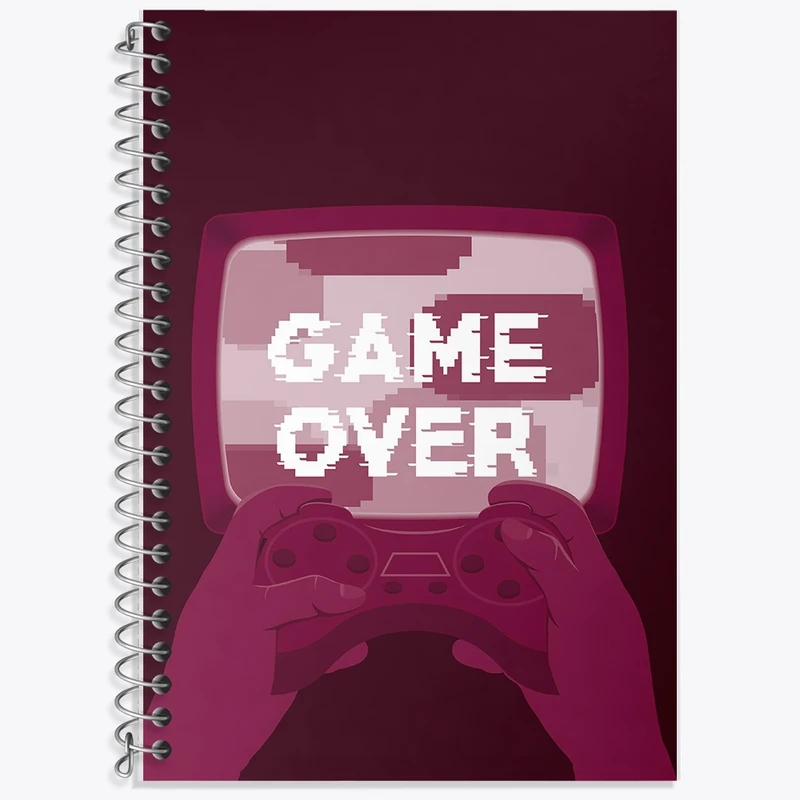 دفتر زبان 50 برگ خندالو مدل سه خط طرح گیمر (Gamer) کد F1449