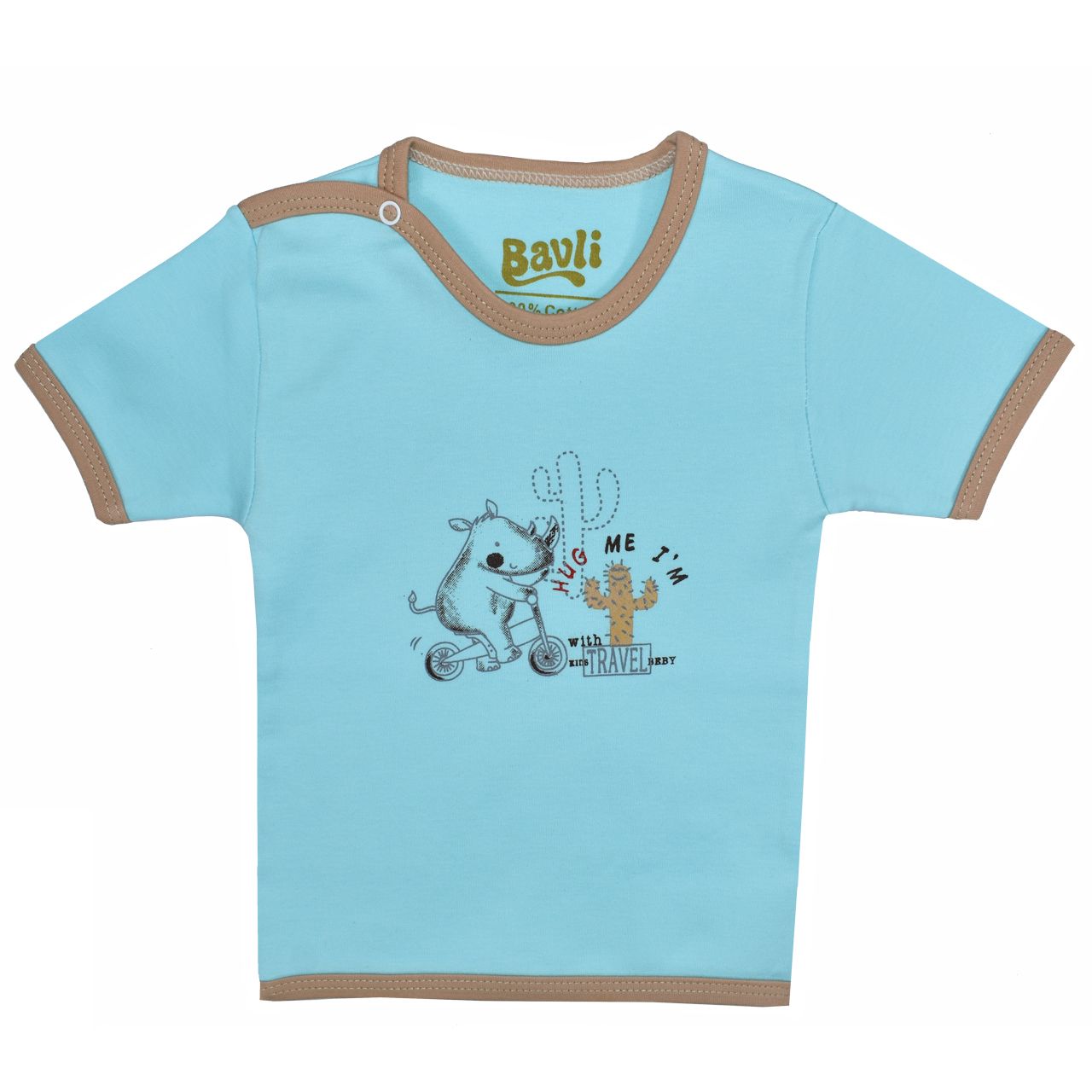 تی شرت آستین کوتاه نوزادی باولی مدل بوفالو -  - 1