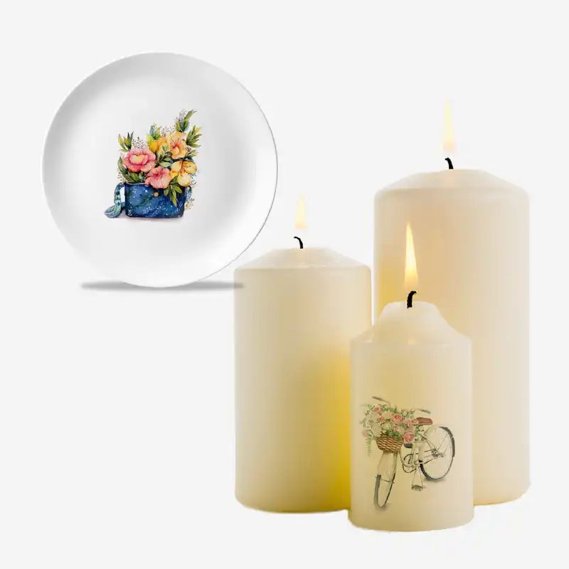 برچسب ترنسفر مدل دوچرخه و سبد گل