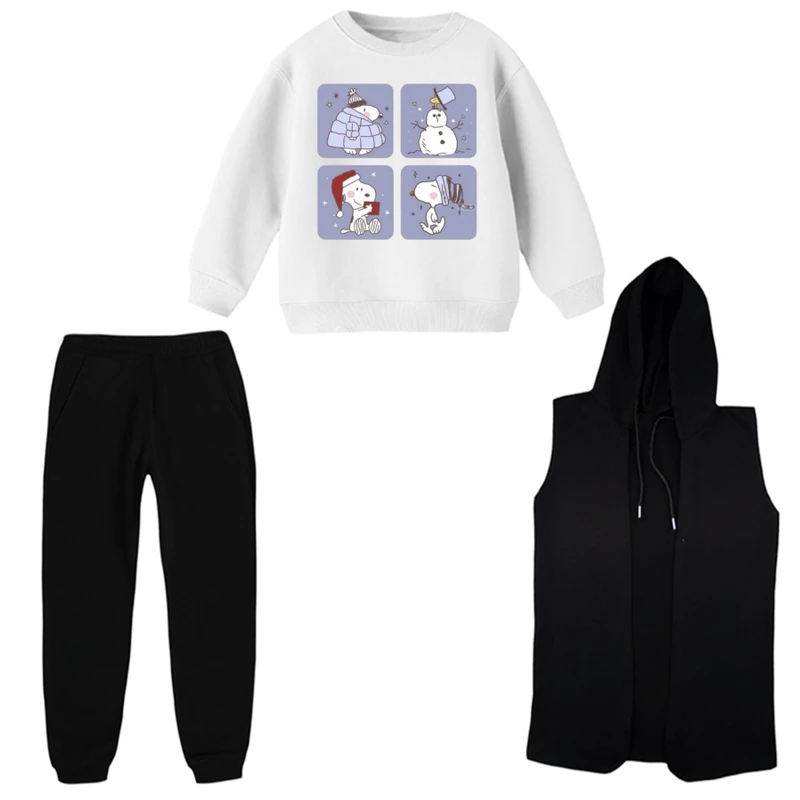 ست 3 تکه لباس راحتی بچگانه مدل اسنوپی کد 4