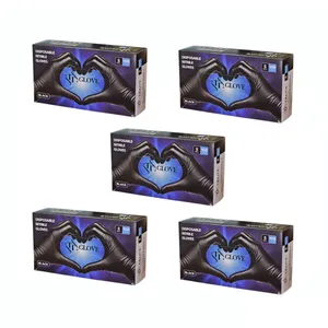 دستکش نیتریل غیر پودری مدل TTمجموعه 5 عددی سایز کوچک (S) پنج بسته 100 عددی