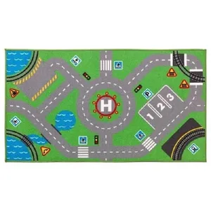 فرش ماشینی 1000 شانه ایکیا زمینه سبز حاشیه سبز مدل STORABO