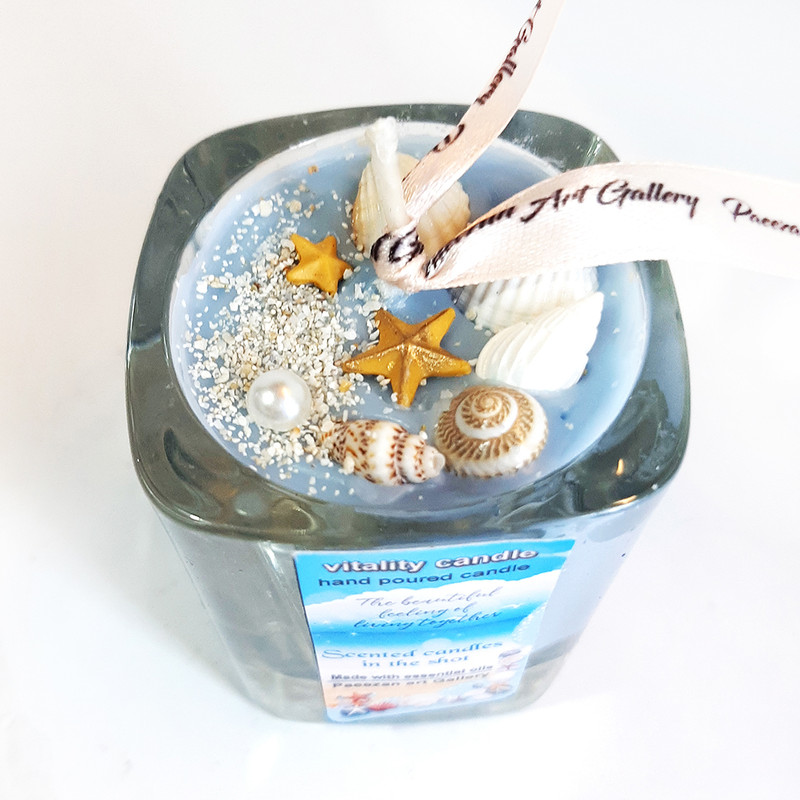 شمع لیوانی مدل دریایی