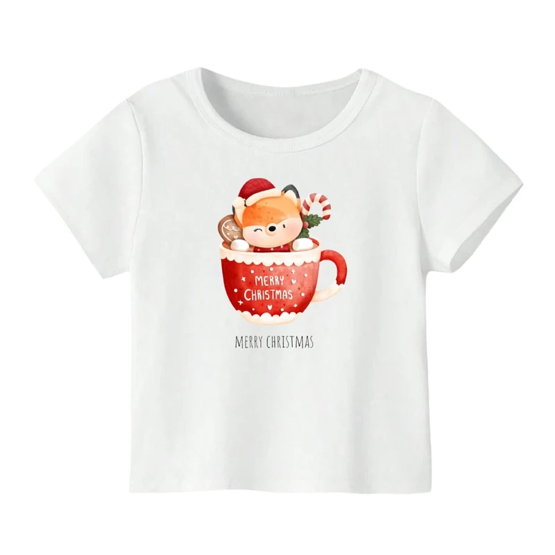 تی شرت آستین کوتاه بچگانه مدل گوزن کریسمس کد 1