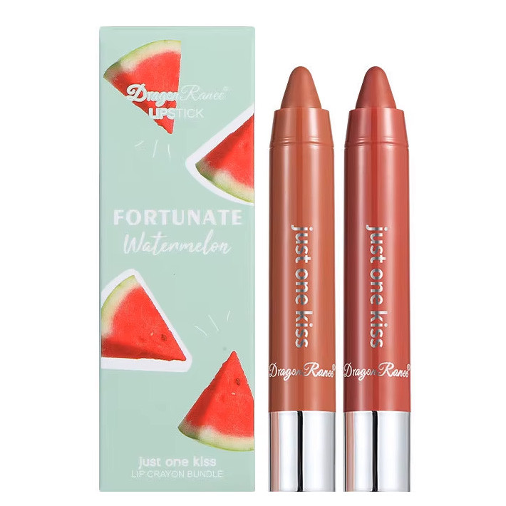 رژ لب مدادی دراگون رانی مدل هندوانه شماره E مجموعه 2 عددی