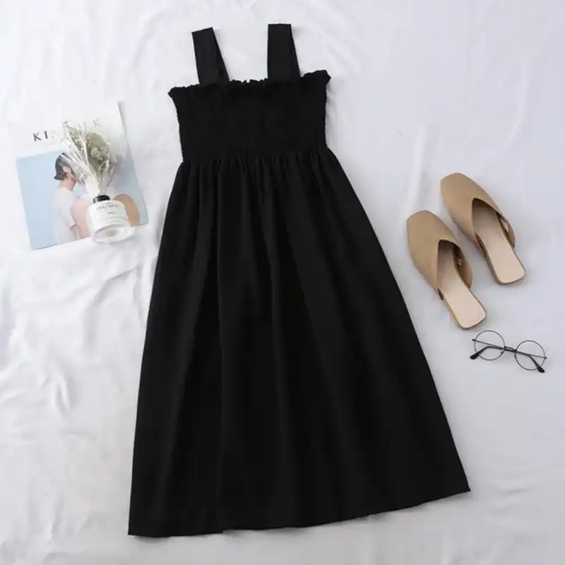 پیراهن زنانه مدل تابستانی کوتاه رنگ مشکی