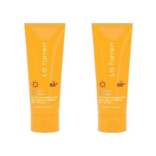 کرم ضد آفتاب لافارر مدل 50 حجم 40 میلی لیتر مجموعه 2 عددی